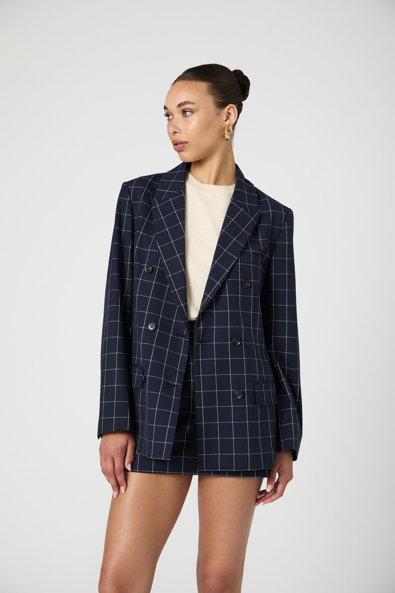 Structured Tweed Novelty Button Jacket EK10