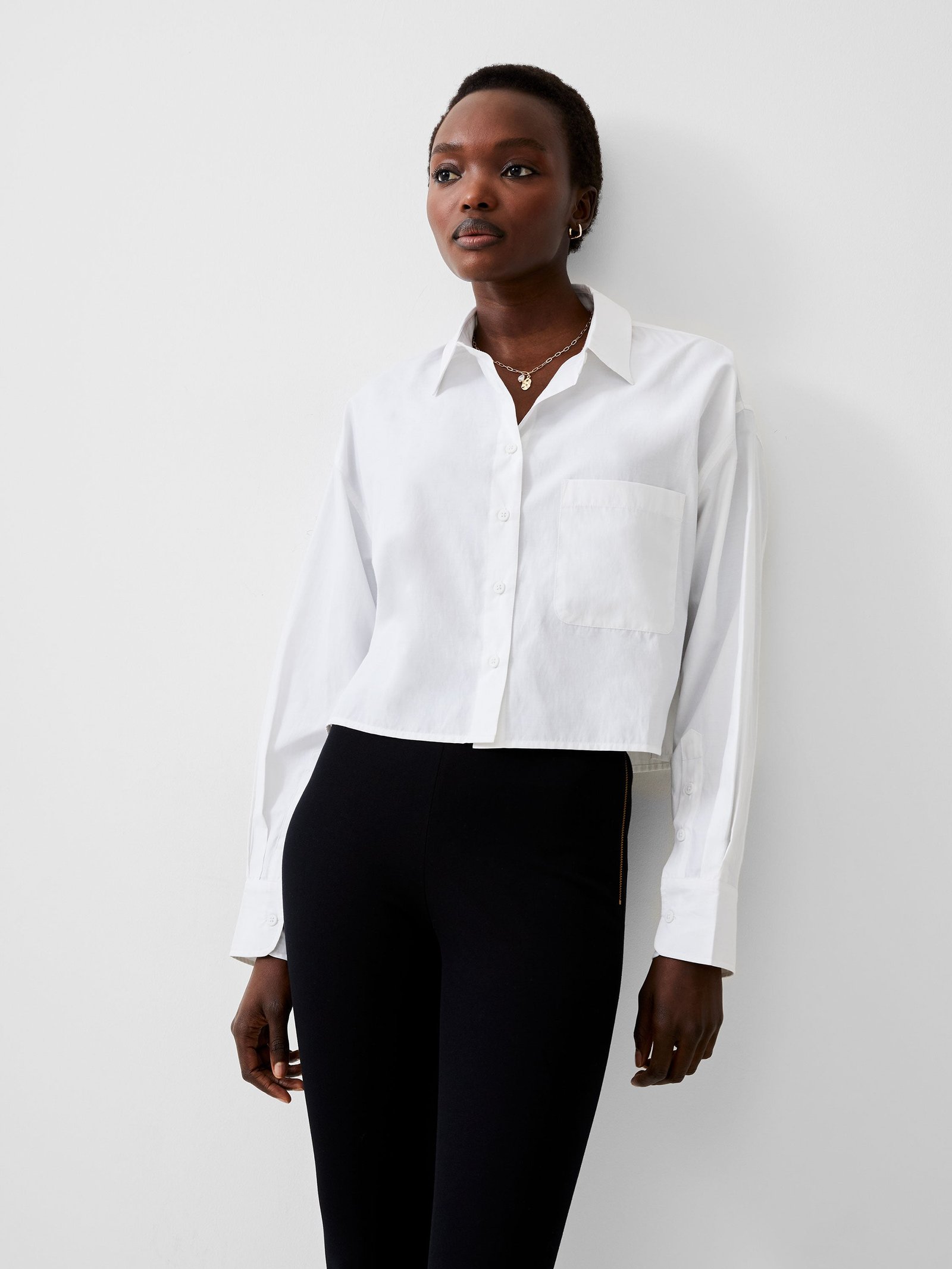 Cropped Poplin Shirt EK37